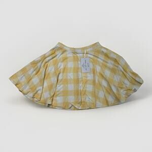 Well Dressed Wolf Omi Jo Girls Size 9/10 Yellow Buffalo Check Skater Skirt NEW